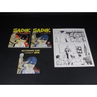 SADIK CONTRO KANNIBAL – 2 edizioni + cartolina con annullo + tavola originale – Copia A05 su 53